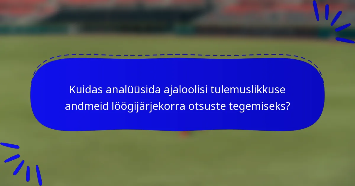 Kuidas analüüsida ajaloolisi tulemuslikkuse andmeid löögijärjekorra otsuste tegemiseks?