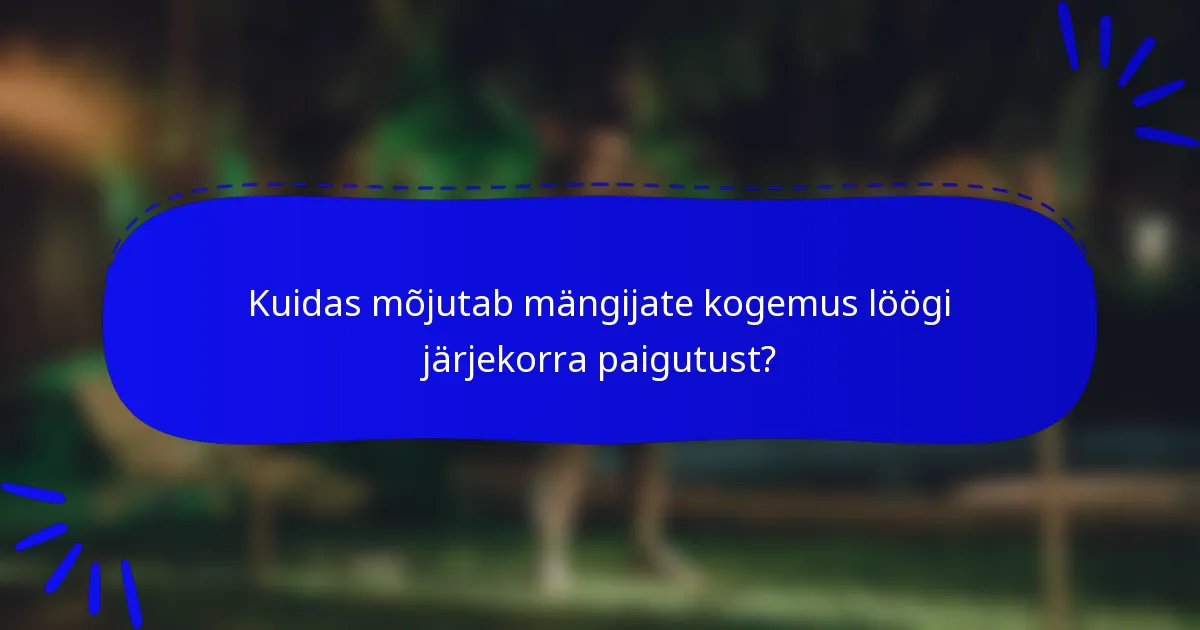 Kuidas mõjutab mängijate kogemus löögi järjekorra paigutust?
