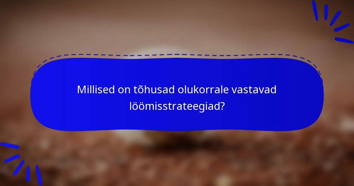 Millised on tõhusad olukorrale vastavad löömisstrateegiad?